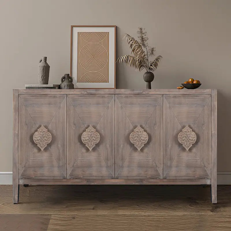 MM Antique Four Door Cabinet