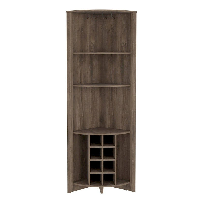 Corner Bar Cabinet for Kitchen, Dining Room,Living Room, Dark Brown