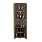 Corner Bar Cabinet for Kitchen, Dining Room,Living Room, Dark Brown