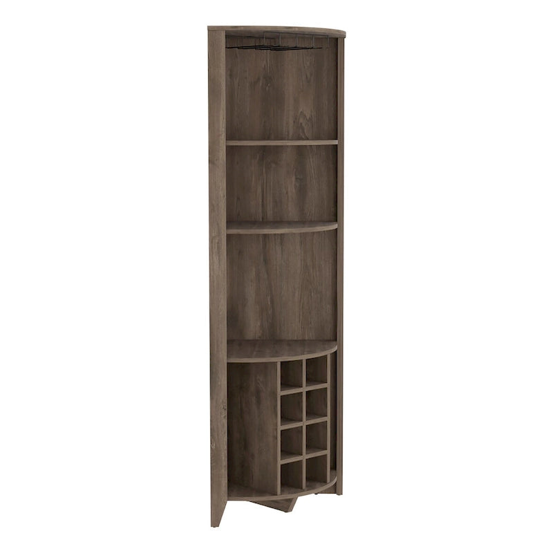 Corner Bar Cabinet for Kitchen, Dining Room,Living Room, Dark Brown
