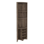 Corner Bar Cabinet for Kitchen, Dining Room,Living Room, Dark Brown