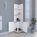 Freestanding cabinet Kairatu, One Drawer, White Finish,High quality and durable