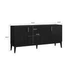 Classic Wooden Sideboard with Solid Rubberwood Legs