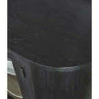Signature Design by Ashley Rowanbeck Black/Gray Dining Server - 74.13 W x 17.13 D x 35.13 H