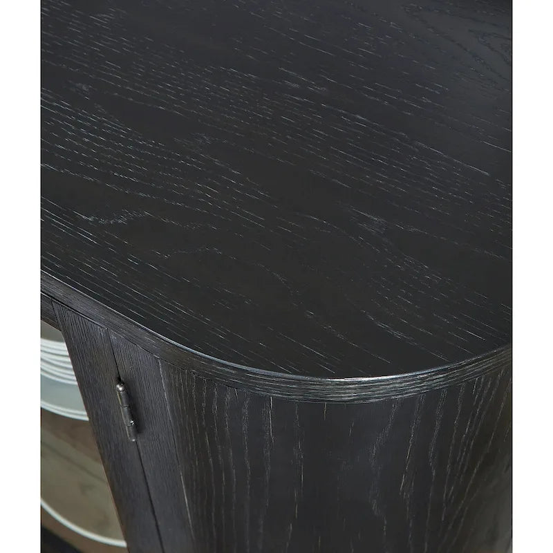 Signature Design by Ashley Rowanbeck Black/Gray Dining Server - 74.13 W x 17.13 D x 35.13 H