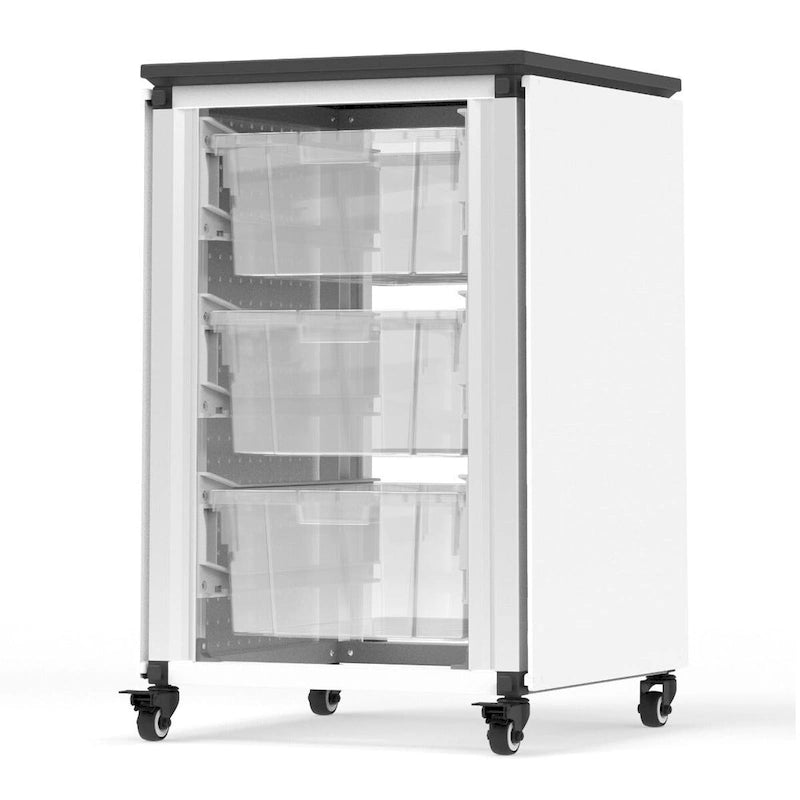 Luxor Modular Classroom Storage Cabinet - Single Cabinet with 3 Large Bins