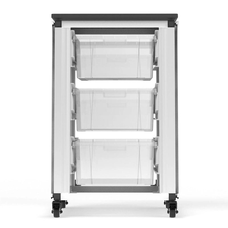 Luxor Modular Classroom Storage Cabinet - Single Cabinet with 3 Large Bins