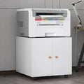 Printer Stand & Large Storage Steel Cabinet with Locked Wheel and Adjustable Shelf