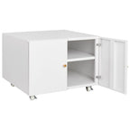 Printer Stand & Large Storage Steel Cabinet with Locked Wheel and Adjustable Shelf