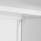 Printer Stand & Large Storage Steel Cabinet with Locked Wheel and Adjustable Shelf