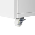 Printer Stand & Large Storage Steel Cabinet with Locked Wheel and Adjustable Shelf