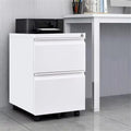 2-Drawer Mobile File Cabinet with Lock - 17D x 24W x 15H
