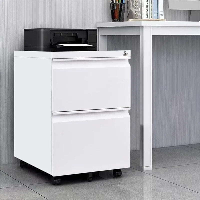 2-Drawer Mobile File Cabinet with Lock - 17D x 24W x 15H