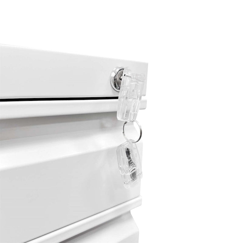 3 Drawer Mobile File Cabinet with Lock