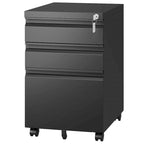 3 Drawer Mobile File Cabinet with Lock
