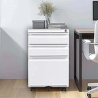 3 Drawer Mobile File Cabinet with Lock