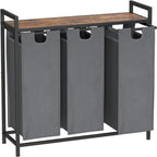 Laundry Basket, Laundry Sorter 3 Section - 36.2L x 11.81W x 28.45H