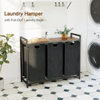 Laundry Basket, Laundry Sorter 3 Section - 36.2L x 11.81W x 28.45H