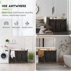 Laundry Basket, Laundry Sorter 3 Section - 36.2L x 11.81W x 28.45H