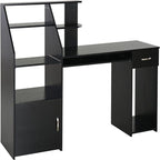 Computer Desk with Storage Shelves