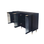 Accent Cabinet Wooden Cabinet with 4 Glass Doors