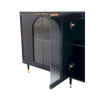 Accent Cabinet Wooden Cabinet with 4 Glass Doors