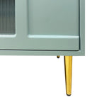 Accent Cabinet Wooden Cabinet with 4 Glass Doors