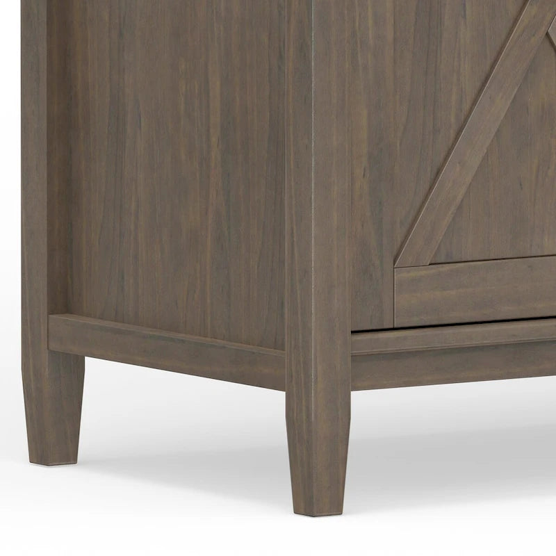 WYNDENHALL Cantina SOLID WOOD 54 inch Wide Rectangle Transitional Sideboard in Smoky Brown - 18 d x 54 w x 36 h