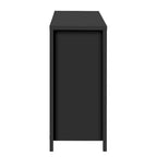 55 Modern Wave-Pattern Sideboard Cabinet Sofa Table with 2 Drawers and 4 Doors, 3-Level Adjustable Shelves