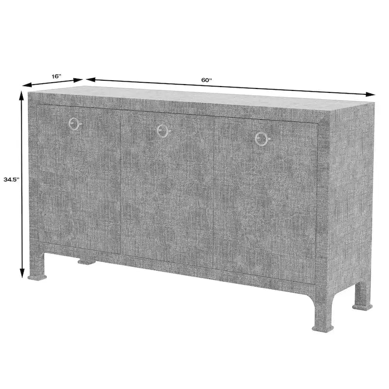 Chatham 3-Door Raffia 60 Sideboard