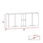 Wall Cabinet Ontario, Double Door, White Finish,High quality and durable