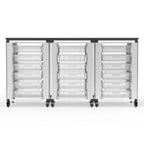 Modular Classroom Storage Cabinet - 3 side-by-side modules with 18 small bins - N/A