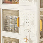 4-Tier Rolling Storage bookcase with Wheels for Living room, Office