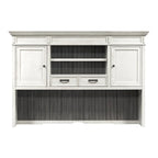 Hartford Wood Hutch With Wire Mesh Doors, Storage Hutch, Office Cabinet, Black