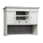 Hartford Wood Hutch With Wire Mesh Doors, Storage Hutch, Office Cabinet, Black
