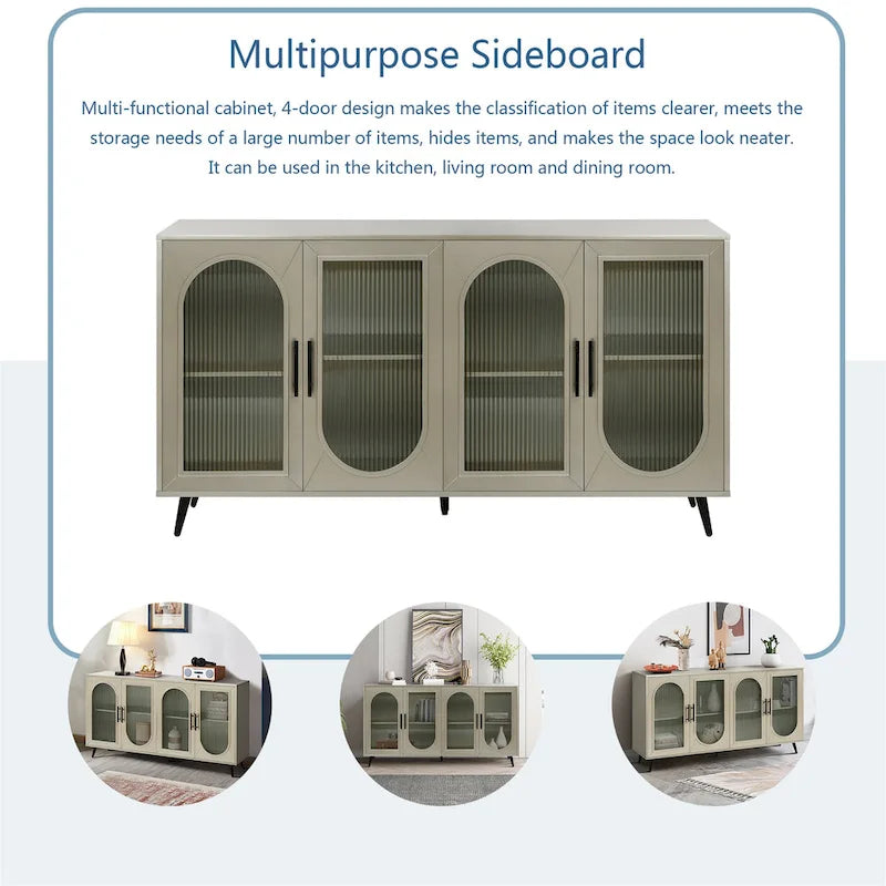 Stroage Sideboard With Glass Door