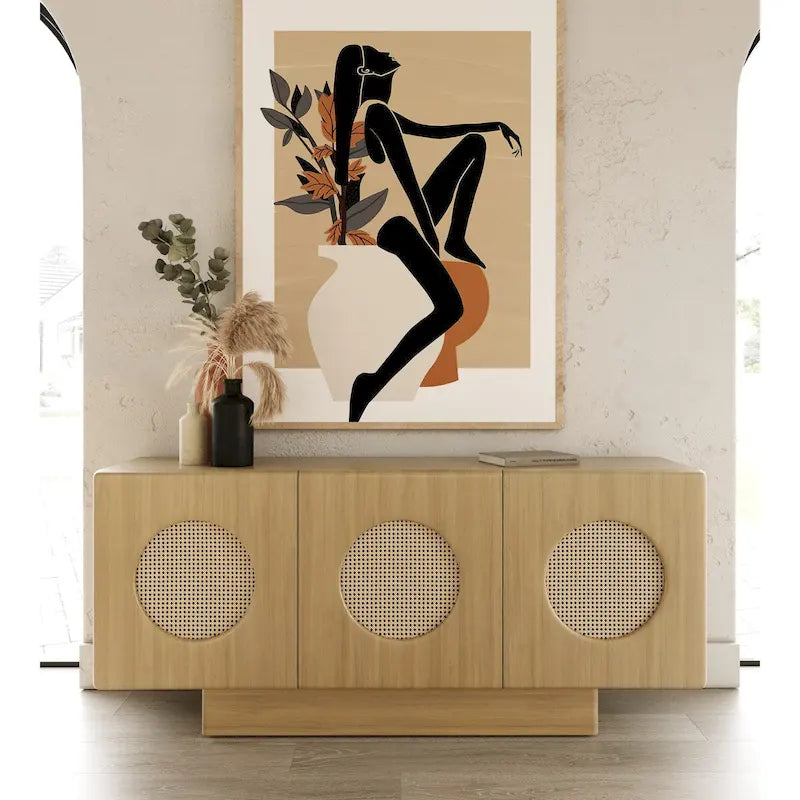 Nova Domus Oshana Modern White Oak Buffet