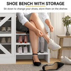 Moasis 77.9 Farmhouse Hall Tree Entryway Bench - 59 Lx 15.7W x 77.9H