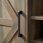 Farmhouse Sideboard Cabinet with Wine Rack, Drawer & Adjustable Shelves