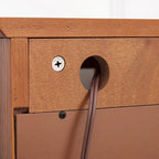 2 Doors Curio Cabinet with Tempered Glass Doors, Mirrored Back Panel and Adjustable Shelves, Office Light Bulb Included