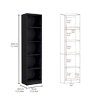 Home Xs Bookcase, 5-Tier Shelves and Slim Design