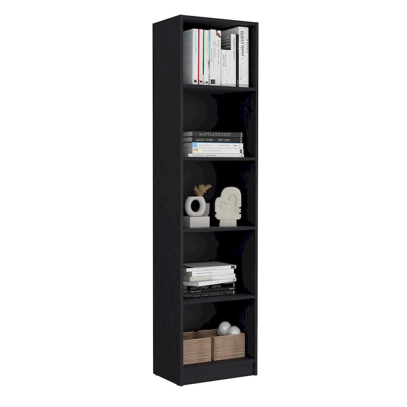 Home Xs Bookcase, 5-Tier Shelves and Slim Design