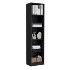 Home Xs Bookcase, 5-Tier Shelves and Slim Design