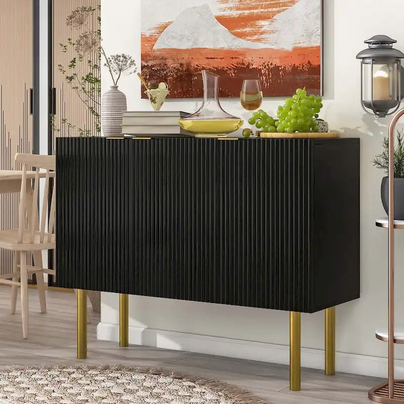 Luxury Style Sideboard with Gold Metal Legs