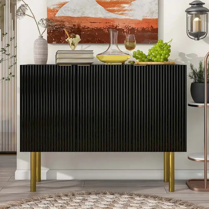 Luxury Style Sideboard with Gold Metal Legs