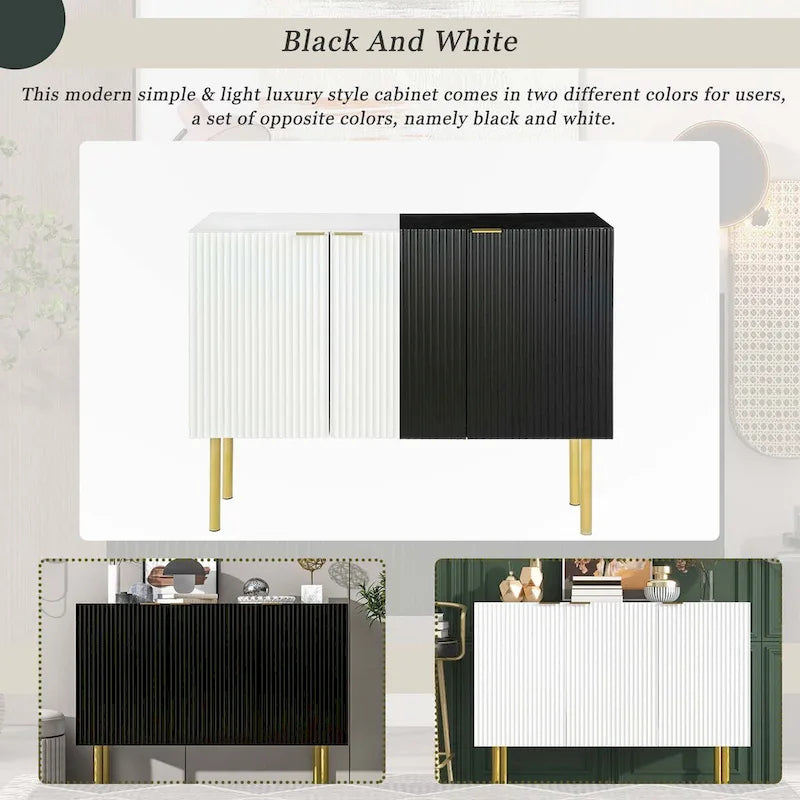Luxury Style Sideboard with Gold Metal Legs