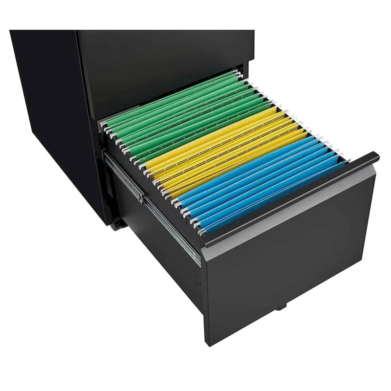 2 Drawer File Cabinet with Lock,Metal Under Desk Rolling Filing Cabinet fits Letter/Legal/A4 Size,Mobile Filing Cabinet