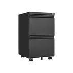 2 Drawer File Cabinet with Lock,Metal Under Desk Rolling Filing Cabinet fits Letter/Legal/A4 Size,Mobile Filing Cabinet