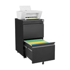 2 Drawer File Cabinet with Lock,Metal Under Desk Rolling Filing Cabinet fits Letter/Legal/A4 Size,Mobile Filing Cabinet