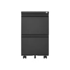 2 Drawer File Cabinet with Lock,Metal Under Desk Rolling Filing Cabinet fits Letter/Legal/A4 Size,Mobile Filing Cabinet